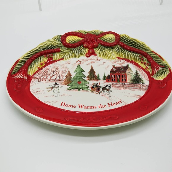 Fitz and Floyd Holiday Fitz Floyd Christmas Plate Home Warms The